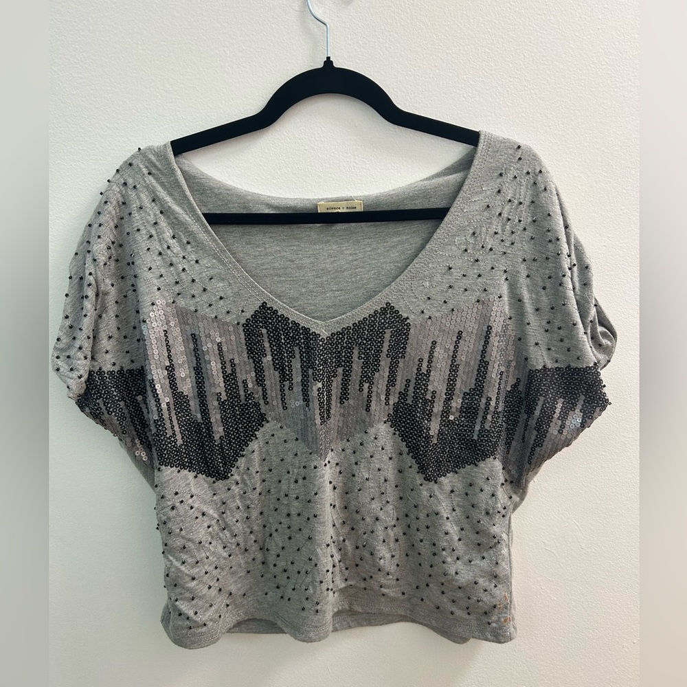 Cute sequined and beaded top from Silence + Noise. Super soft.